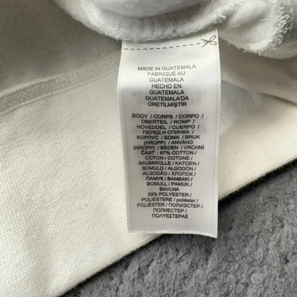 Polo Ralph Lauren Hoodie Mens Large White Pullover Preppy Bear Robe‎ Academic